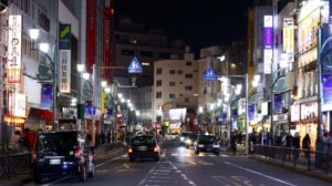 夜の船橋駅前通り